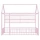 preview thumbnail 21 of 25, Twin Size Metal Bed House Bed Frame with Fence and Shelves, Black