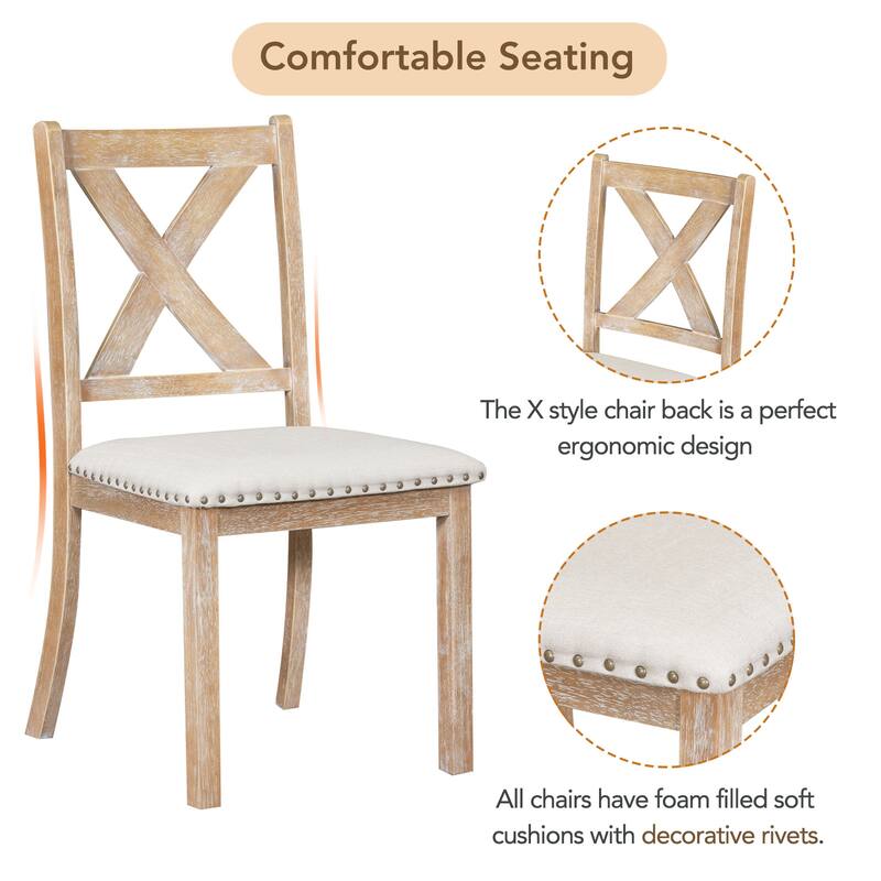 Extendable Dining Table with Two Removable Leaf