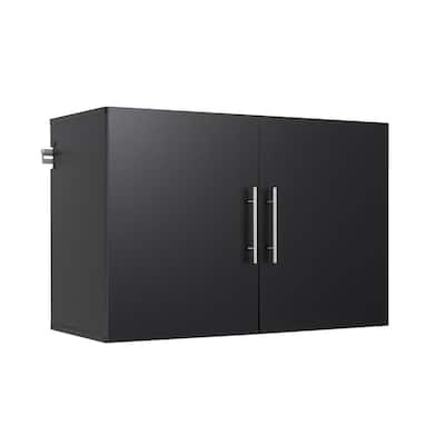 HangUps 36" Upper 2-Shelf Storage Cabinet, Black