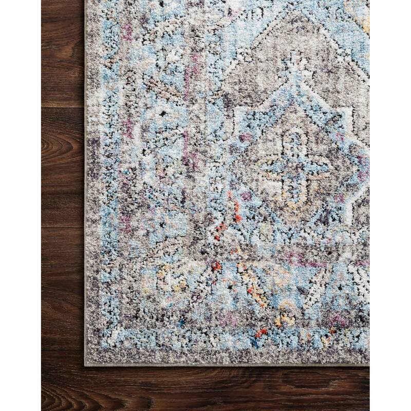 Alexander Home Adrian Distressed Multi Diamond Traditional Rug