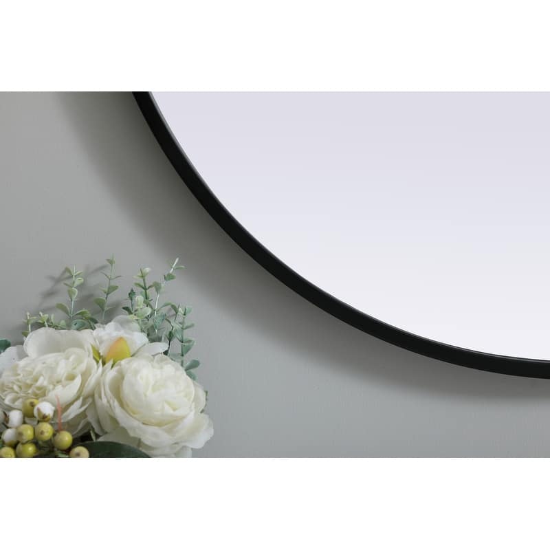 Indigo Home Metal Frame Oval Mirror 24x40 Inch