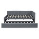 preview thumbnail 3 of 10, Classic Design Upholstered Daybed with Pull Out Trundle Sofa Bed, Space-saving, No Box Spring Needed, Full Size, Grey