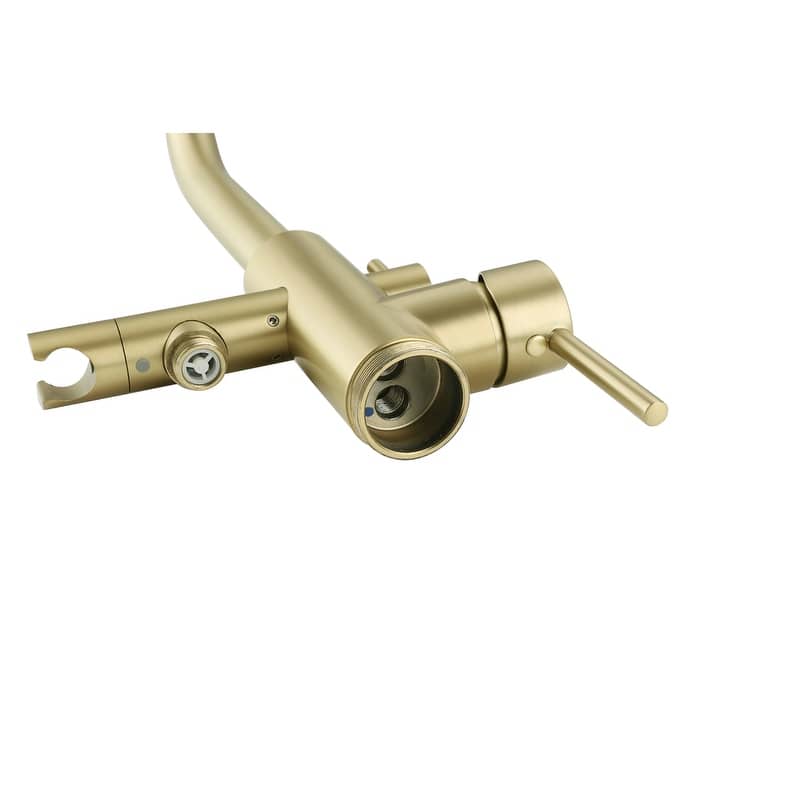 Indigo Home Floor Mounted Roman Tub Faucet with Handshower