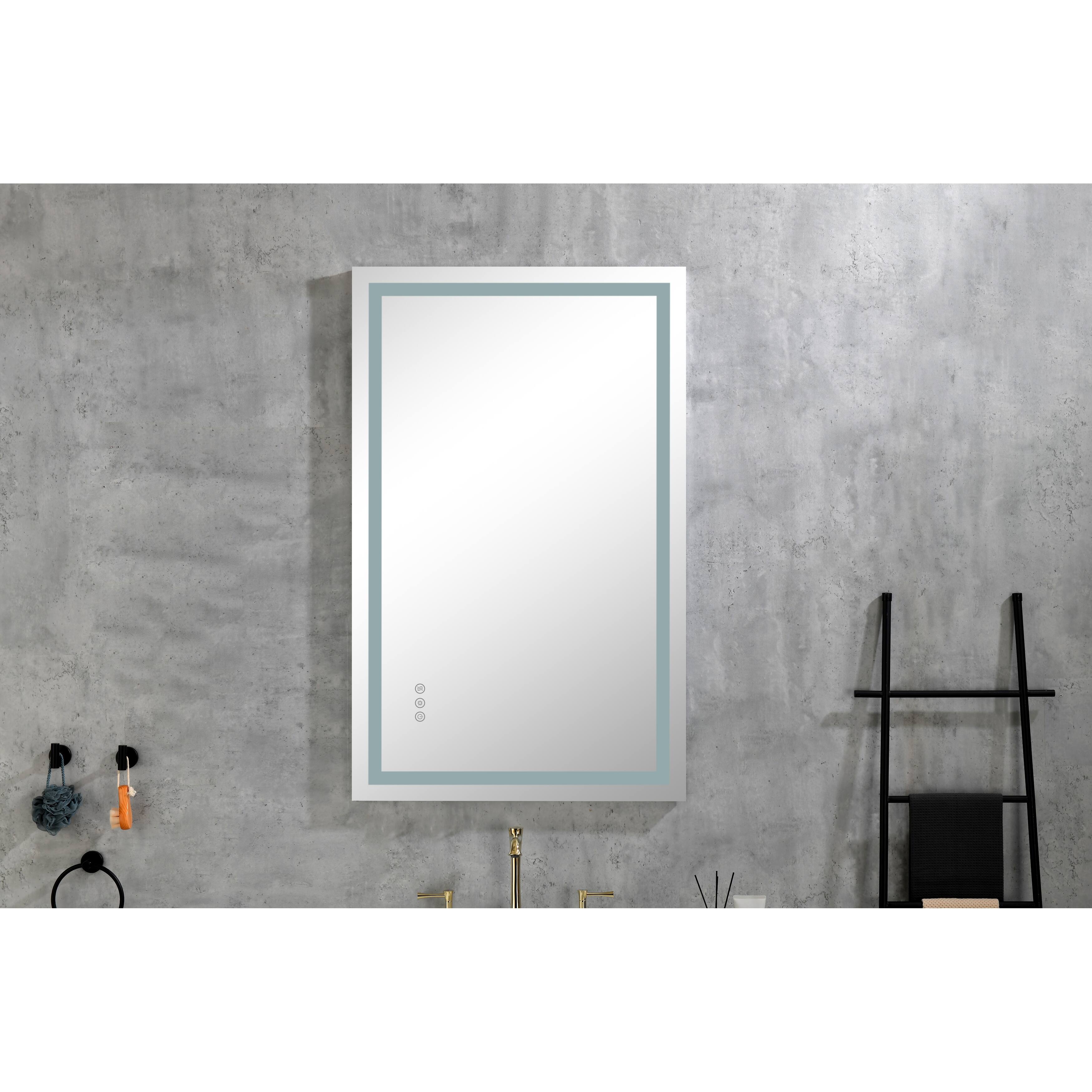 LED Bathroom Mirror,3 Colors Dimmable ,Wall Mounted Lighted Vanity