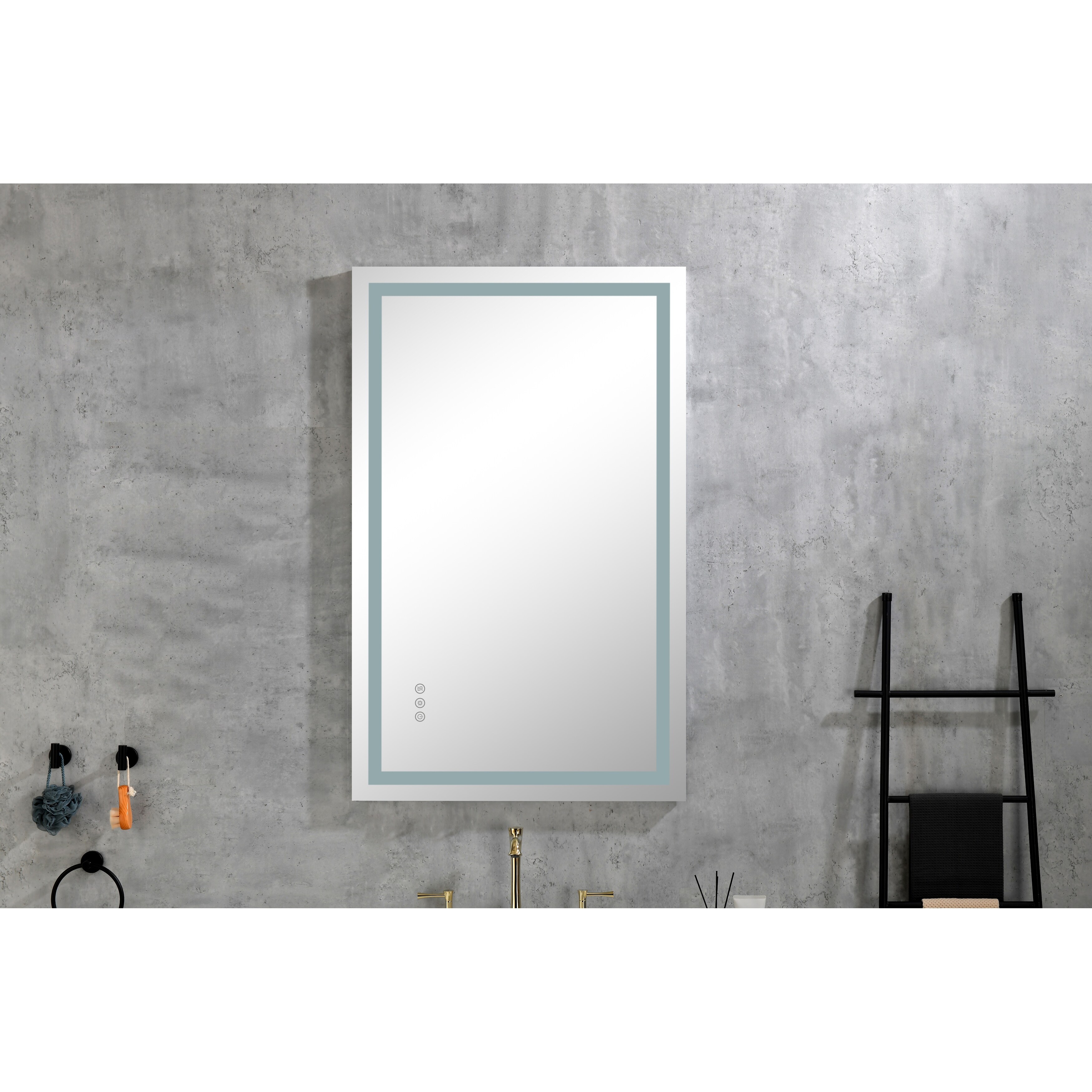 LED Bathroom Mirror Framed Gradient Front and Backlit LED Mirror