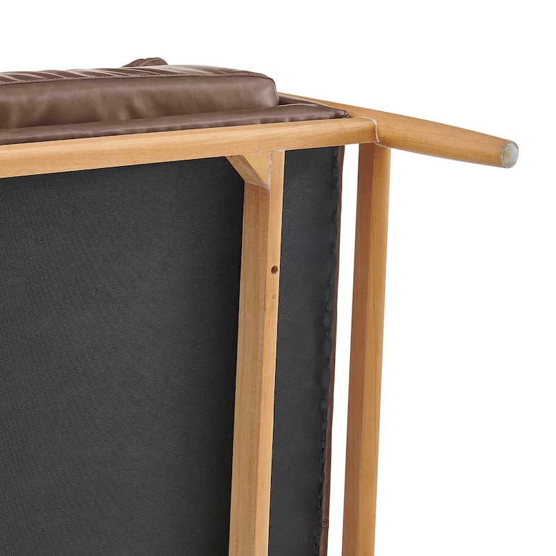 NPD Furniture Larry Faux Leather Tufted Accent Arm Chair
