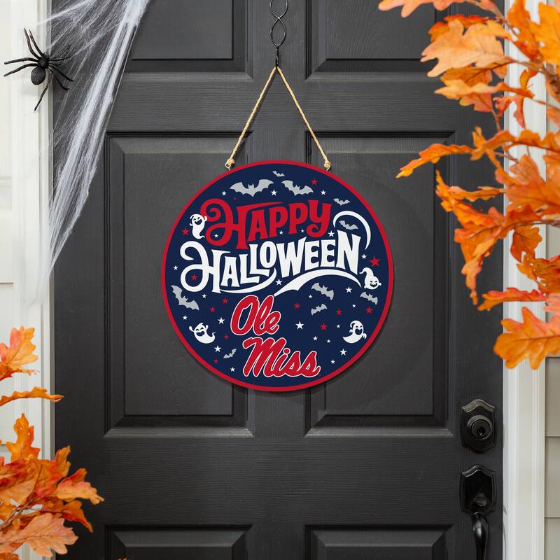 Ole Miss 18" x 18" Halloween Door Décor Wall Sign