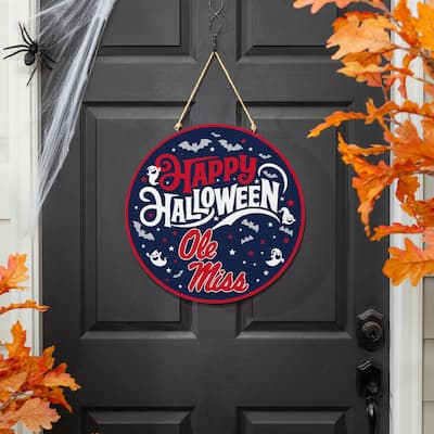 Ole Miss 18" x 18" Halloween Door Décor Wall Sign