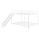 preview thumbnail 22 of 70, Metal Bunk Bed with Slide and Door, Twin Over Twin/Full Over Full Low Bunk Bedframe with Fence Guardrails and Ladder for 2 Kids