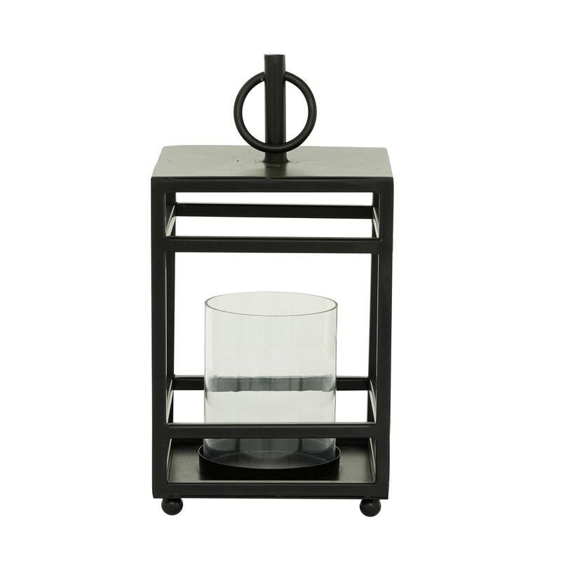 Black Metal Decorative Indoor Outdoor Candle Lantern