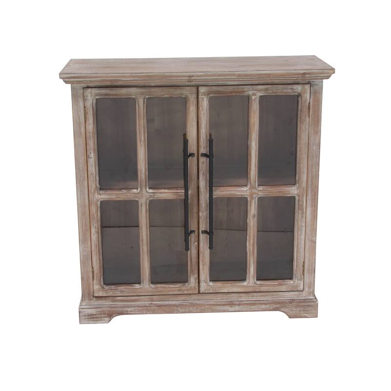 Brown Wood Farmhouse Cabinet 34 x 33 x 13
