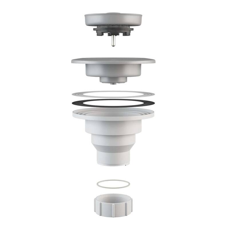 Lexicon Kitchen Sink Basket Strainer 3-1/2" - White Finish