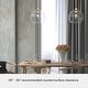 preview thumbnail 5 of 12, Hunter Xidane 1 Light Clear Glass Pendant or Semi-Flush Light - Kitchen Island, Dining Room, Entry - Glam, Contemporary