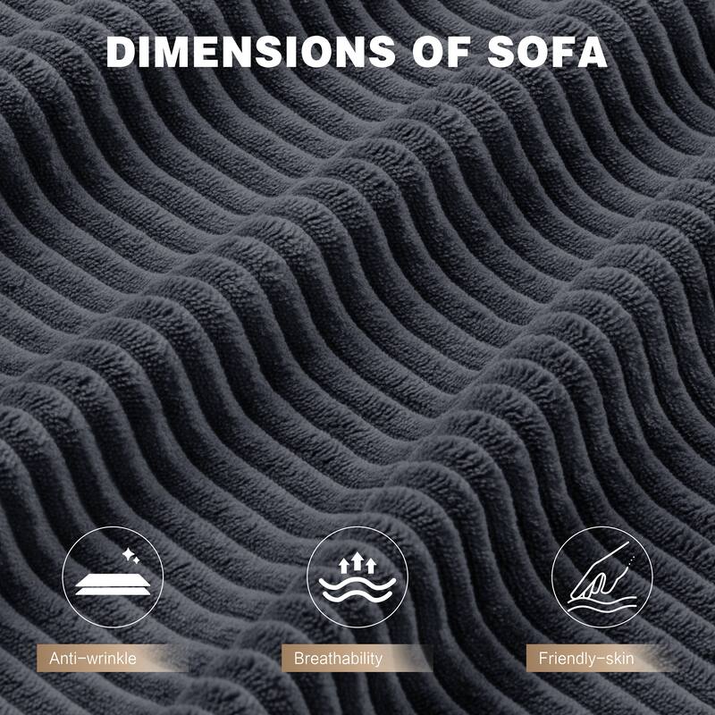 76'' Modern L-Shaped Sofa Couch with Movable Ottoman & Storage