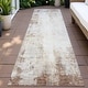 preview thumbnail 75 of 84, Machine Washable Indoor/Outdoor Abstract Solid Chantille Rug Beige - 2'3" x 7'6"