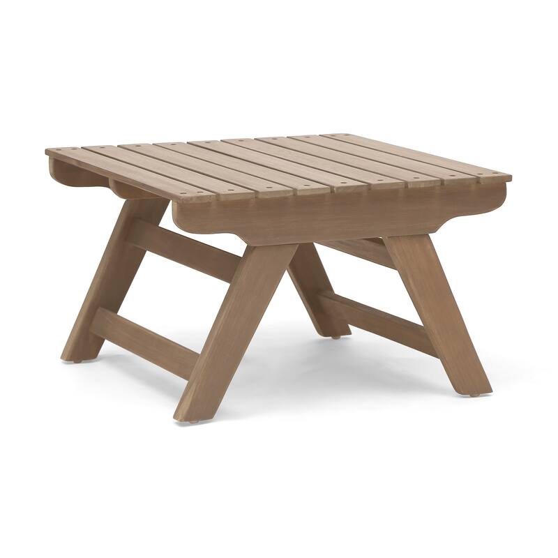 Sedona Outdoor 4 Seater Acacia Wood Chat Set with Side Table and Coffee Table by Christopher Knight Home