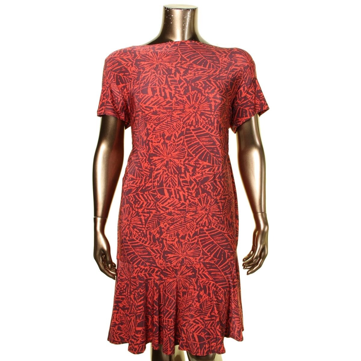 Shop Iolani Womens Plus Casual Dress Printed Jersey 2x Free
