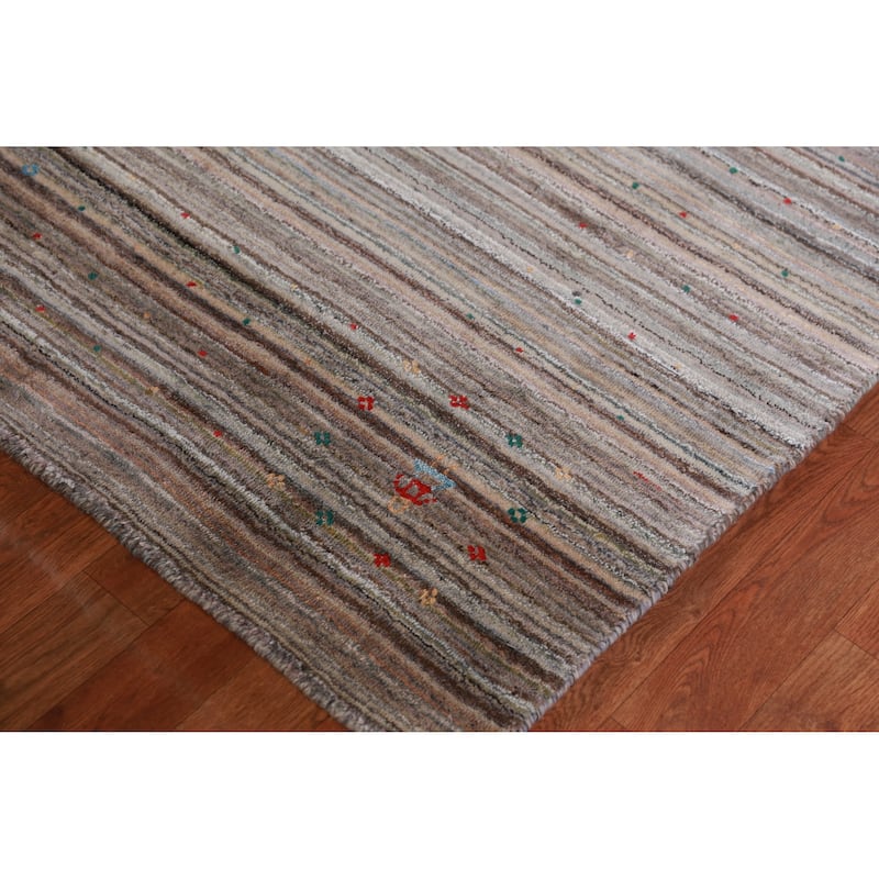 Hand Knotted Oriental 100% Wool Carpet Tribal Tribal Multi-Colored Gabbeh Area Rug - 11' 6'' X 9' 0''