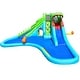 preview thumbnail 3 of 5, Crocodile Themed Inflatable Slide Bouncer with Two Water Slides - 224.5'' x 203'' x 94.5'' (L x W x H)