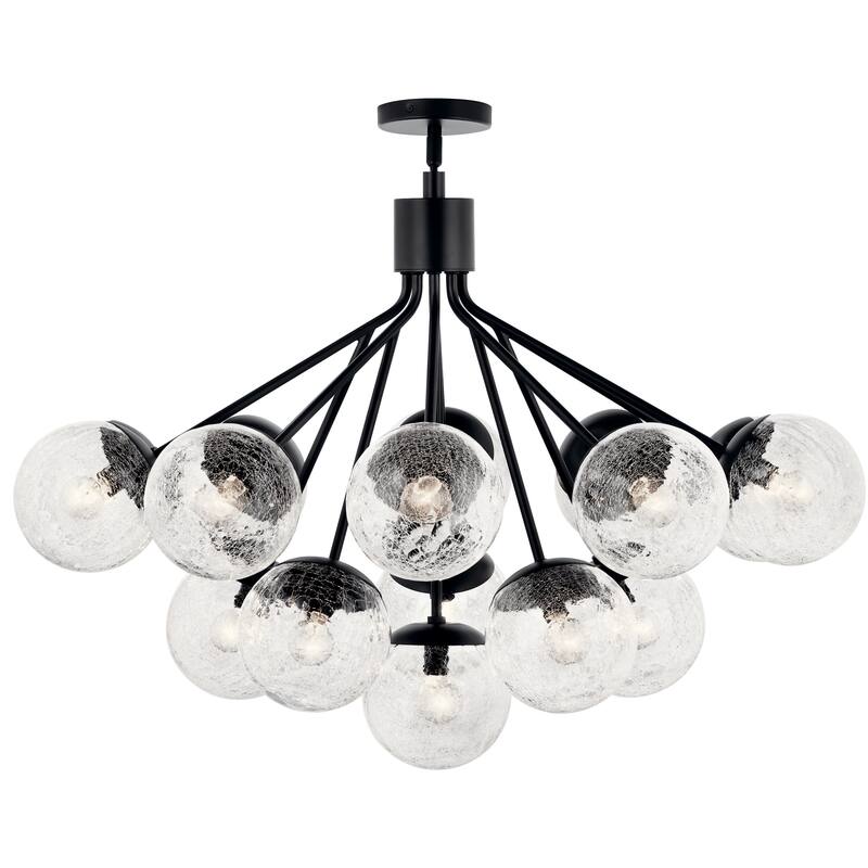 Kichler Lighting Silvarious Crackle Glass Convertible Chandelier