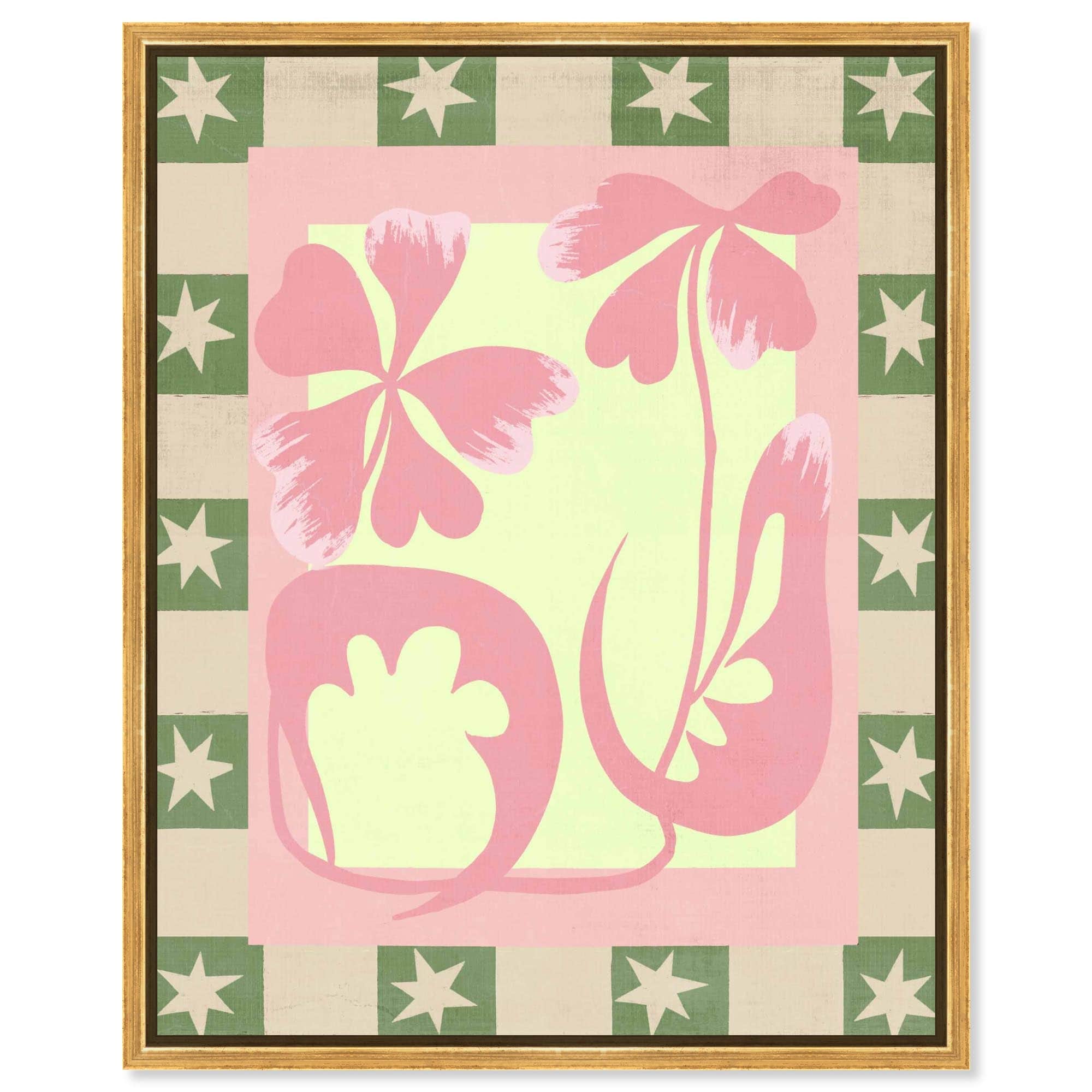 Abstract Garden II Boho Floral Art Framed Canvas Print by Notoriart