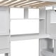 preview thumbnail 32 of 32, Twin over Twin Bunk Bed with Built-in Desk and Storage Staircase, L-Shaped Bunk Bedframe with Storage Compartments and Shelves
