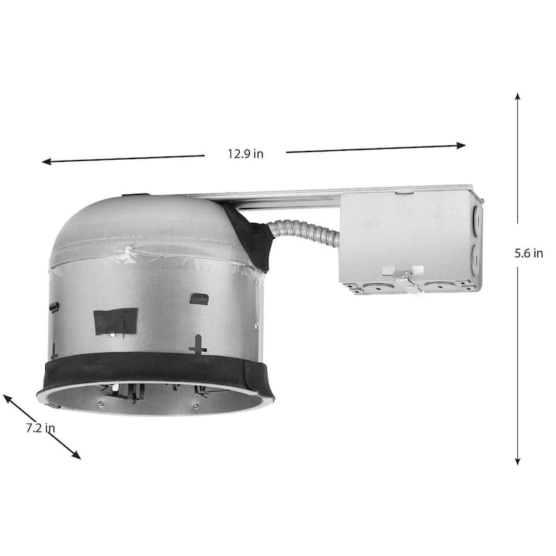 6 in. Steel Recessed Shallow Remodel Housing for 6 in. Trim - Medium