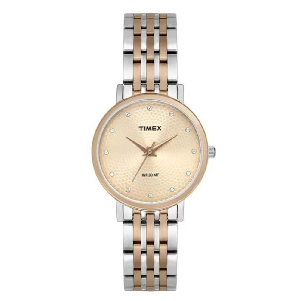 Timex Women's Classic Rose Gold Dial Watch - TW2T38700 - Rose Gold - One Size