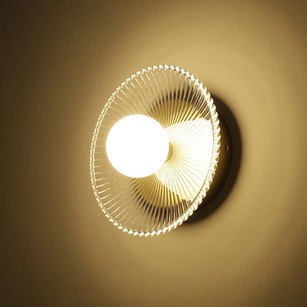 Half Moon Gold or Black Wall Sconce Bathroom Wall Light Fixture