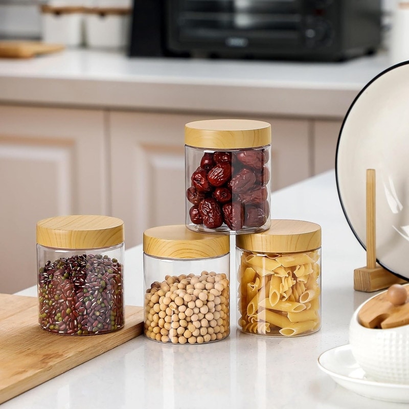 Plastic Spice Jars Bulk with Bamboo Lids On Sale Bed Bath Beyond 39467253