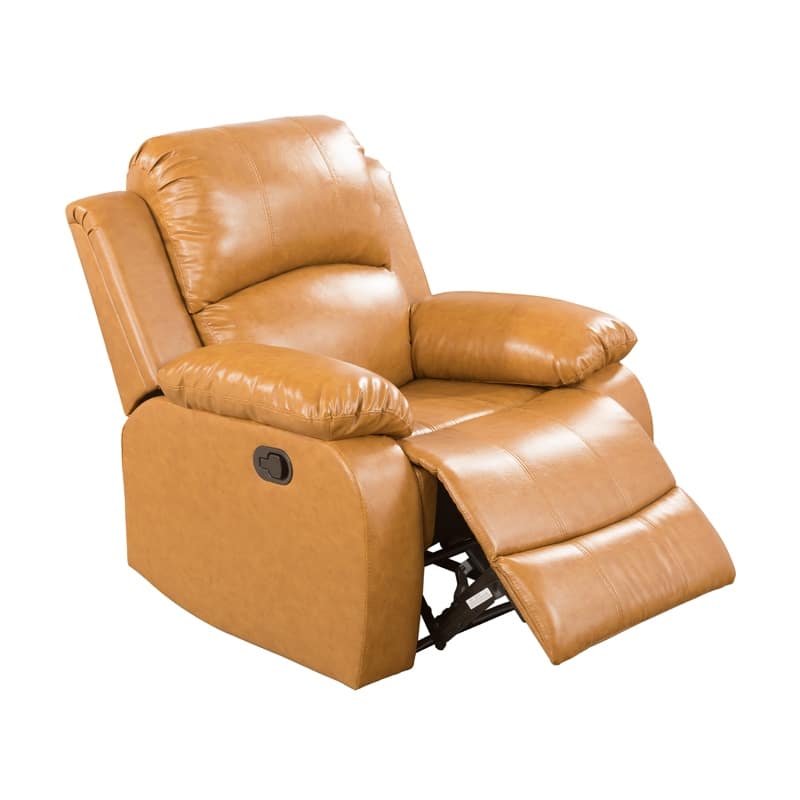 Ginger Faux Leather Push-back Recliner Accent Chair