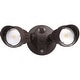 preview thumbnail 2 of 13, 20W Dual-Head Dusk to Dawn Outdoor Security Light, White/Bronze