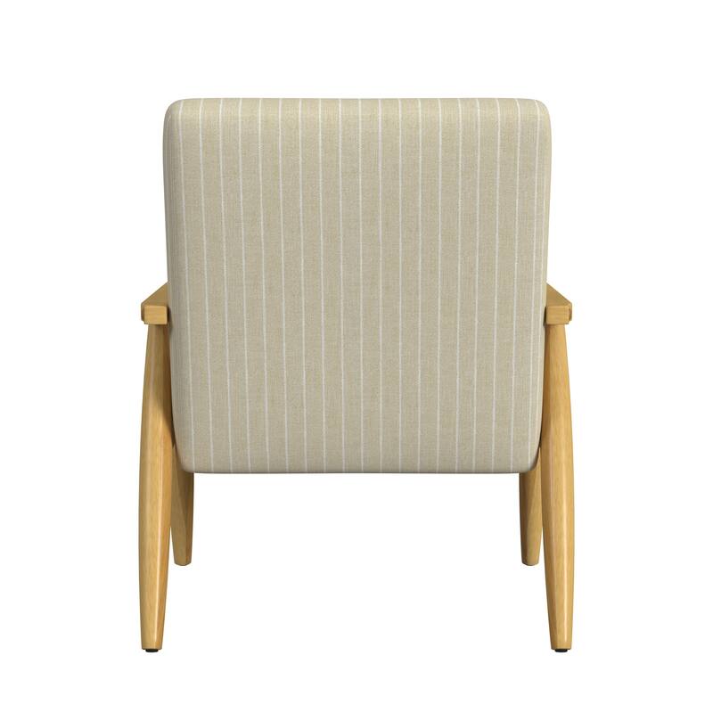 HomePop Wood Frame Accent Chair - Beige Stripe