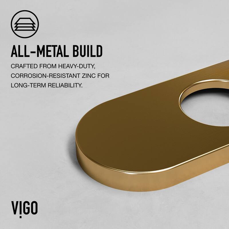VIGO 5.5" L Bathroom Deck Plate in Matte Brushed Gold