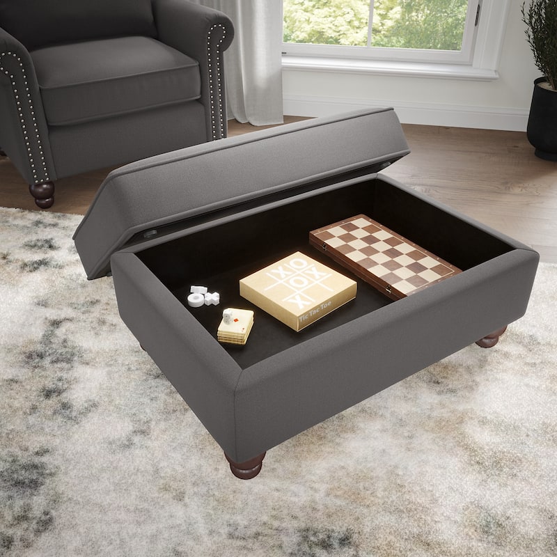 Bush Furniture Coventry Large Upholstered Storage Ottoman