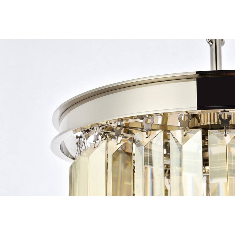Royce Edge 3-Light Polished Nickel Flush Mount