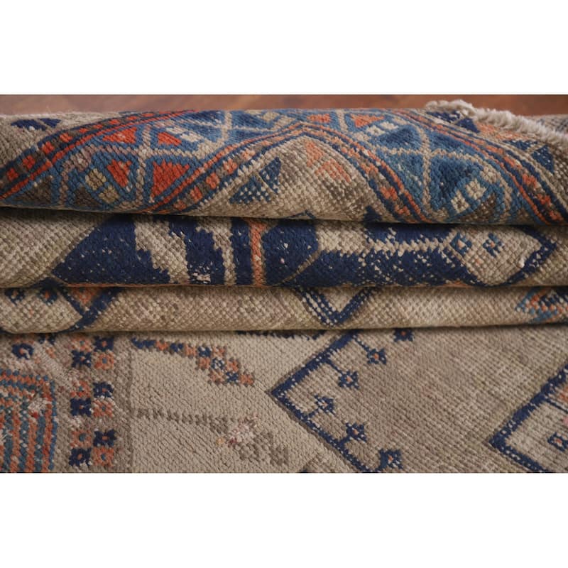 Hand Knotted Oriental 100% Wool Carpet Traditional Tribal Beige & Ivories Sirjan Area Rug - 6' 4'' X 4' 10''