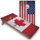 preview thumbnail 1 of 4, Solid Wood Cornhole Boards - Canada & USA Flag Design Premium 2x4 (24" x 48") - Include ALL Accessories