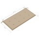 preview thumbnail 9 of 7, vidaXL Patio Bench with Beige Cushion 44.1" Solid Teak Wood - 44.1" x 21.7" x 37"