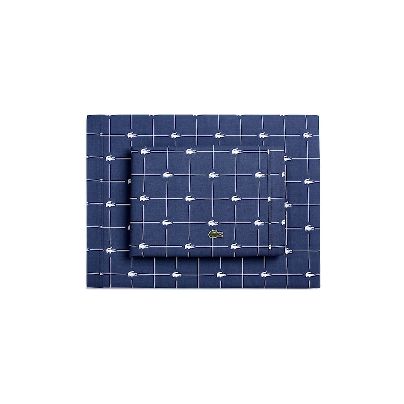 Lacoste Slice Pair Geometric 100% Cotton Pillowcase