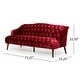 preview thumbnail 16 of 17, Adelia Modern Glam Tufted Velvet 3-seat Sofa by Christopher Knight Home