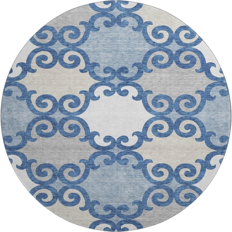 Premium Washable Super Soft Ornate Scroll Mayfield Rug
