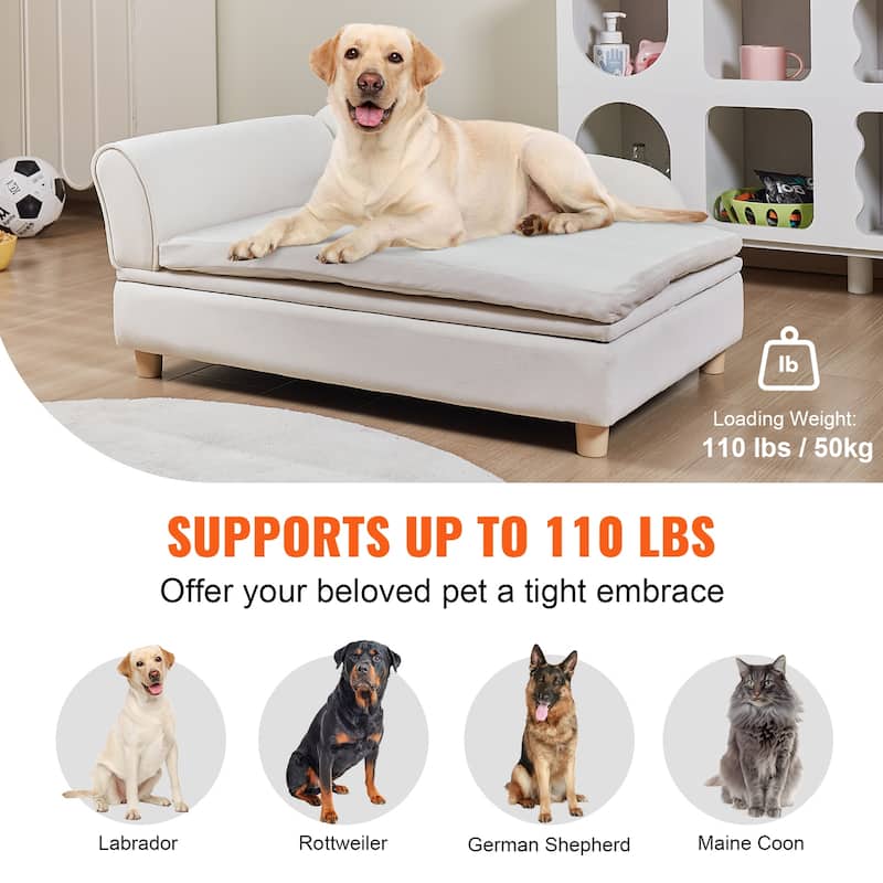 Pet Sofa Soft Velvety Dog Sofa Bed Cat Sofa