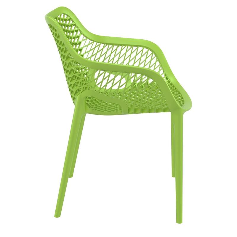 32.25" Tropical Green Outdoor Patio Dining Arm Chair - Extra Large