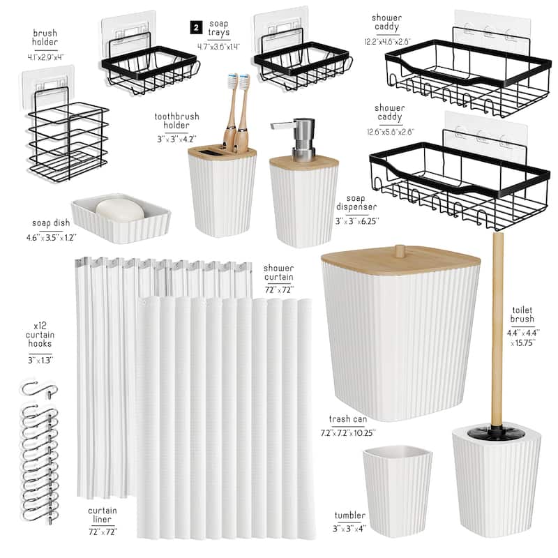 Emperyan Shower Caddy and Bathroom Accessories Set
