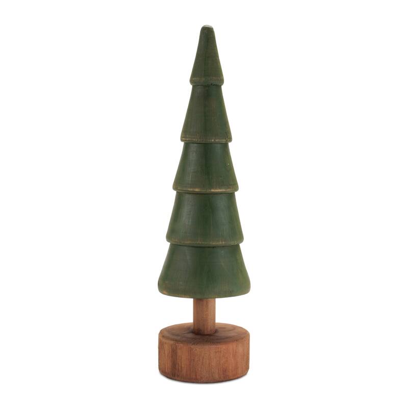Rustic Wooden Evergreen Tree (Set of 2)