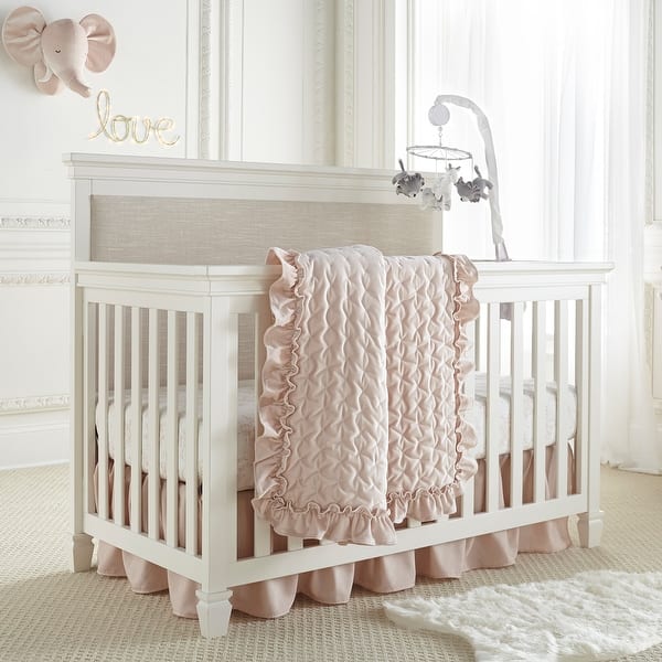 slide 2 of 5, Heritage Blush Velvet Baby Bedding Set - Levtex Baby
