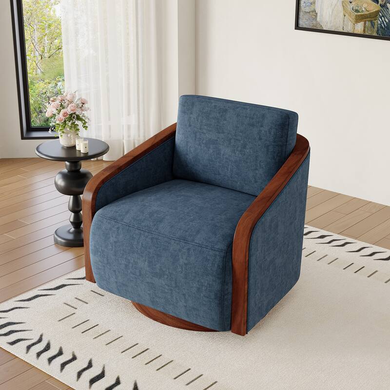 Modern Upholstered Swivel Accent Chair