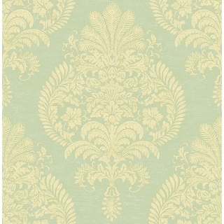Seabrook Designs Rea Damask Unpasted Wallpaper