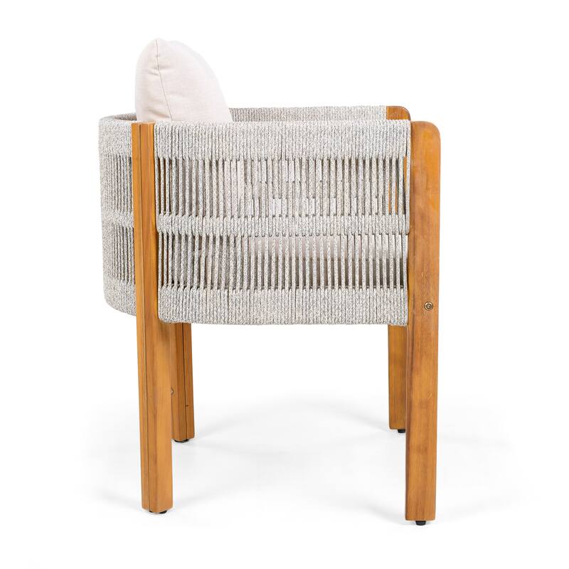 Christopher Knight Home - Isolde Acacia Wood Outdoor Dining Chair（Set of 2）